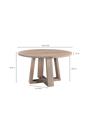   Modern European furniture - Whitewashed Acacia Round Dining Table - www.oroa.com | Oroa.com