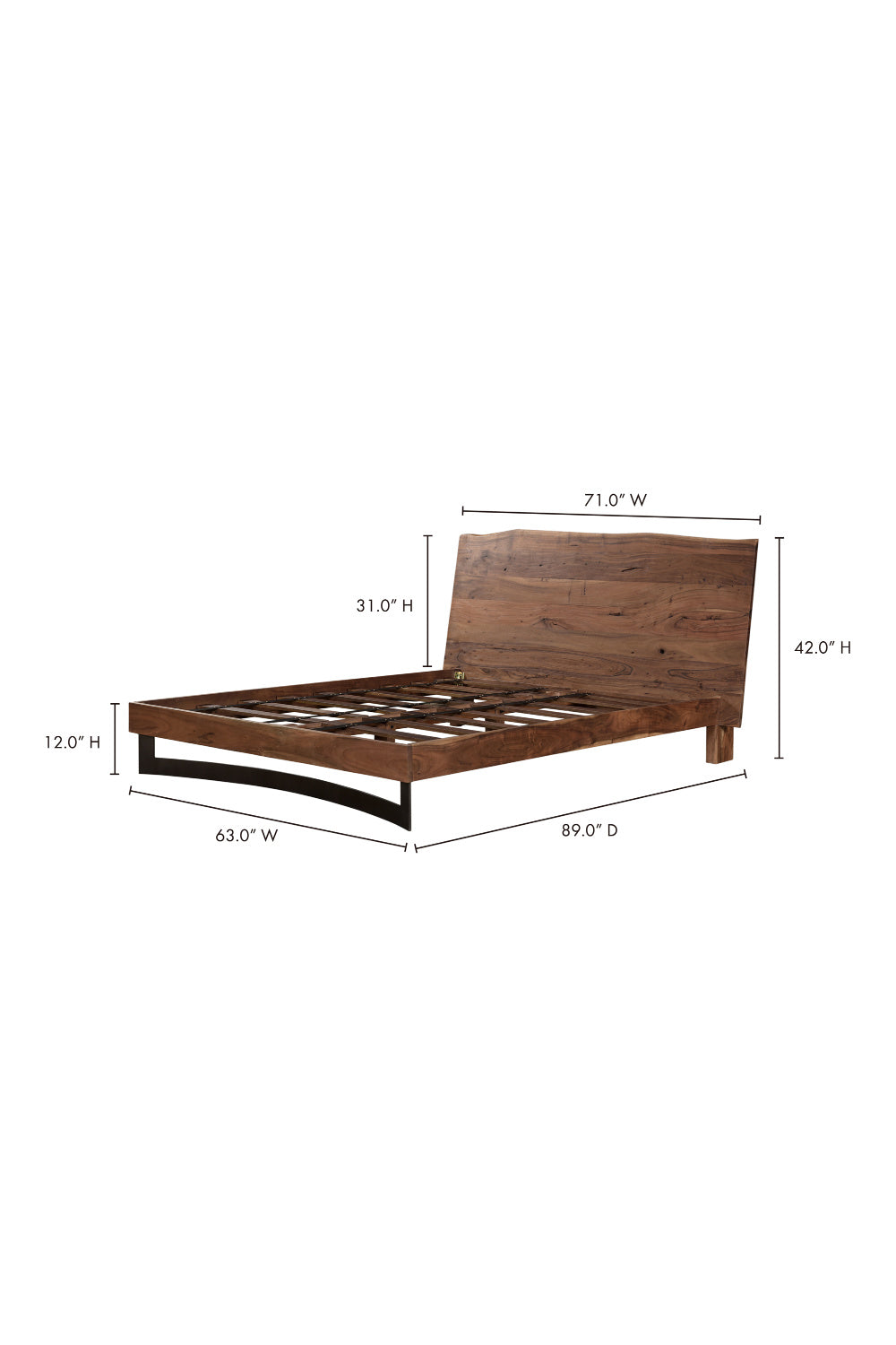   Modern European furniture - Rustic Natural Acacia Bed - www.oroa.com | Oroa.com