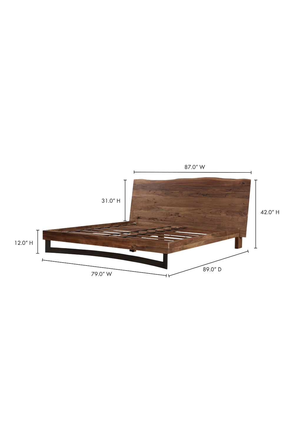   Modern European furniture - Rustic Natural Acacia Bed - www.oroa.com | Oroa.com
