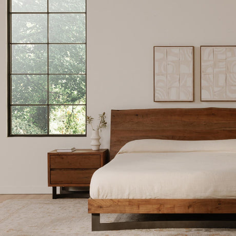   Modern European furniture - Acacia 2-Drawer Rustic Nightstand - www.oroa.com | Oroa.com