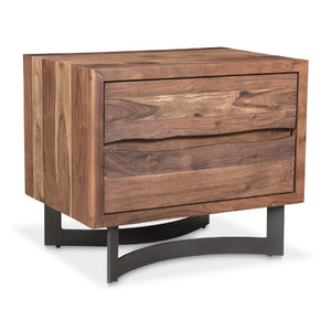   Modern European furniture - Acacia 2-Drawer Rustic Nightstand - www.oroa.com | Oroa.com