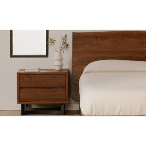   Modern European furniture - Acacia 2-Drawer Rustic Nightstand - www.oroa.com | Oroa.com