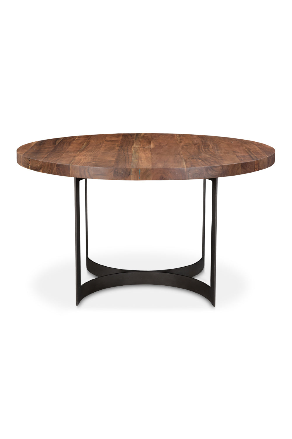  Brown Acacia Round Dining Table | Oroa.com