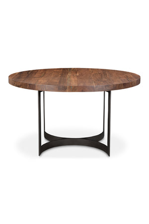   Brown Acacia Round Dining Table | Oroa.com