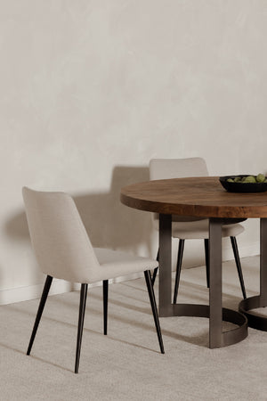   Brown Acacia Round Dining Table | Oroa.com