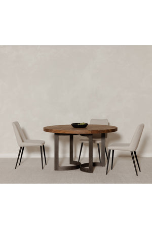   Brown Acacia Round Dining Table | Oroa.com
