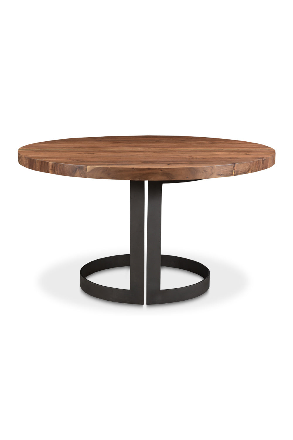   Brown Acacia Round Dining Table | Oroa.com