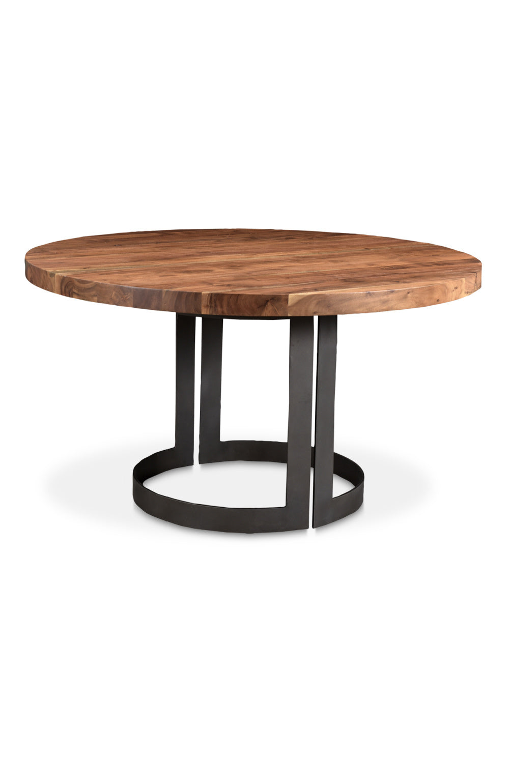   Brown Acacia Round Dining Table | Oroa.com