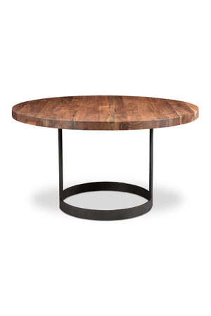   Brown Acacia Round Dining Table | Oroa.com
