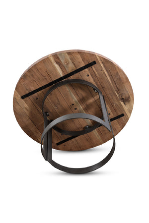   Brown Acacia Round Dining Table | Oroa.com