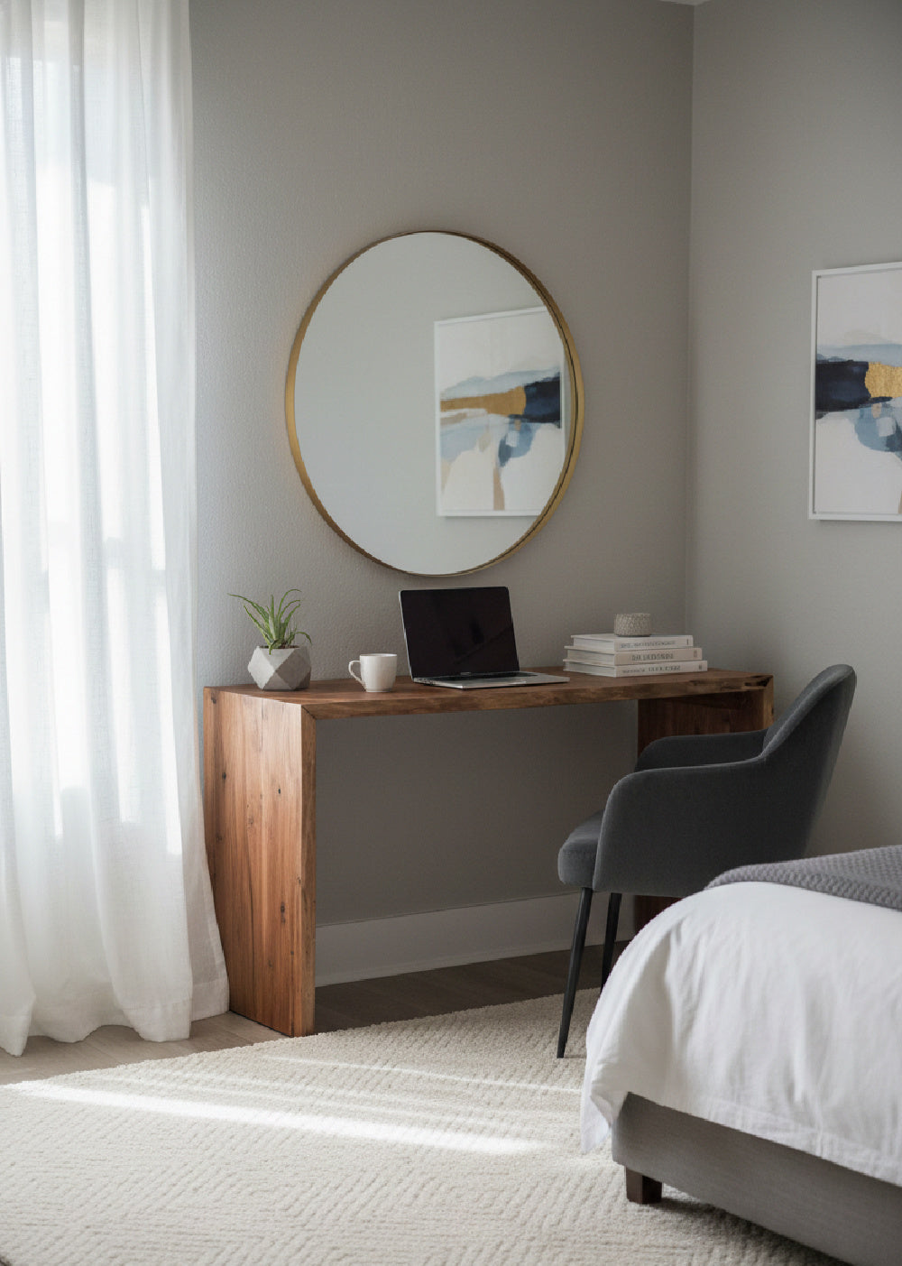   Modern European furniture - Rustic Acacia Wood Desk - www.oroa.com | Oroa.com