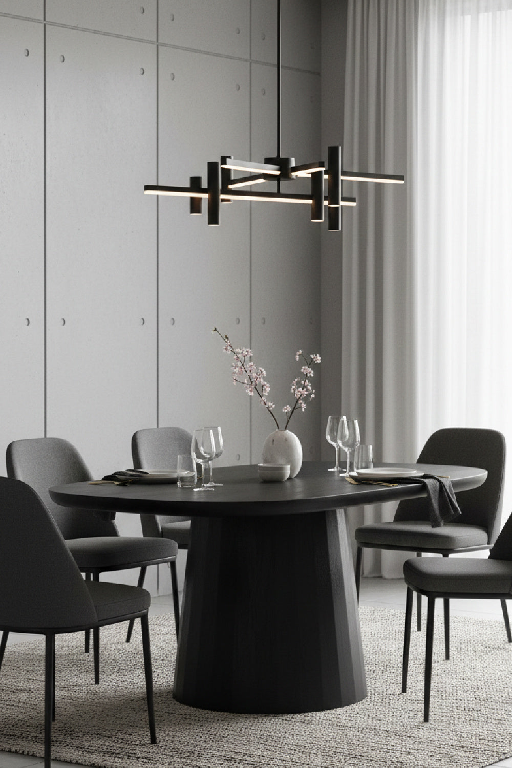   Modern European furniture - Black Acacia Dining Table - www.oroa.com | Oroa.com