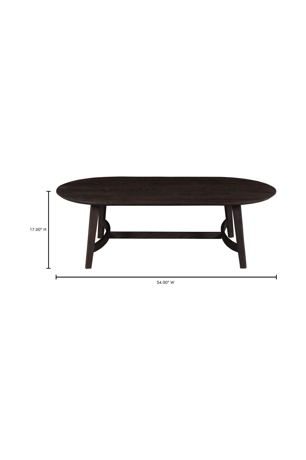   Modern European furniture - Brown Oak Oval Coffee Table - www.oroa.com | Oroa.com