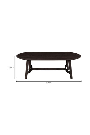   Modern European furniture - Brown Oak Oval Coffee Table - www.oroa.com | Oroa.com
