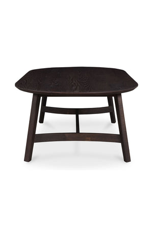   Modern European furniture - Brown Oak Oval Coffee Table - www.oroa.com | Oroa.com