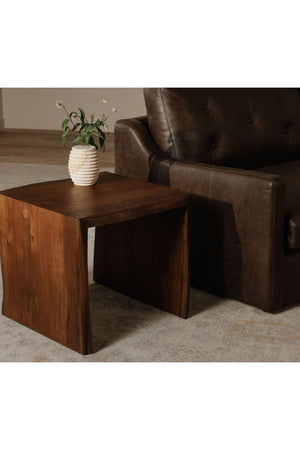   Modern European furniture - Brown Acacia Side Table - www.oroa.com | Oroa.com