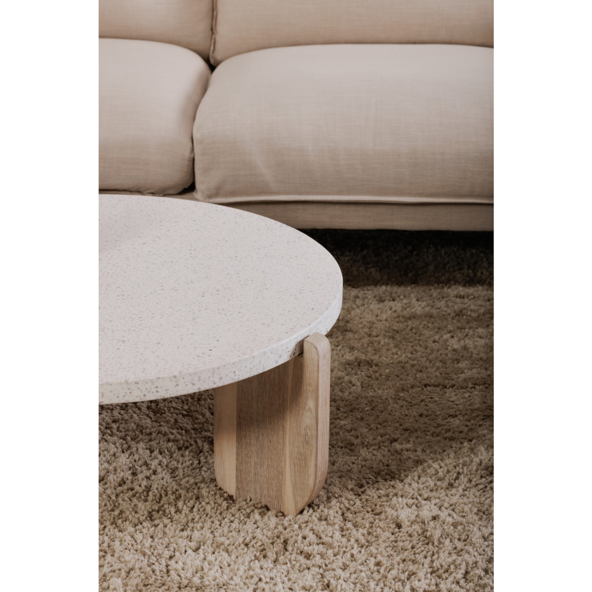   Modern European furniture - Acacia Legged Round Coffee Table - www.oroa.com | Oroa.com