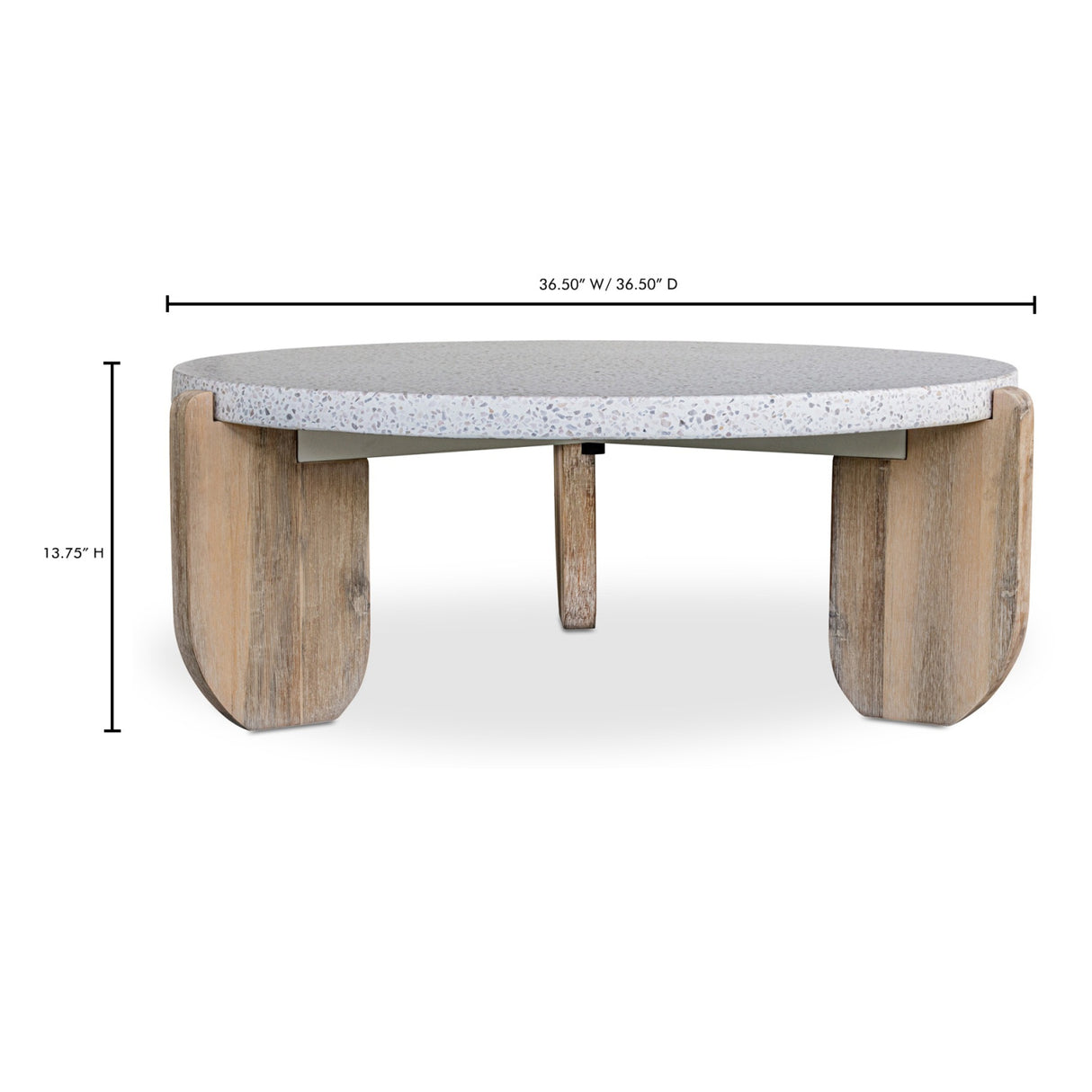   Modern European furniture - Acacia Legged Round Coffee Table - www.oroa.com | Oroa.com