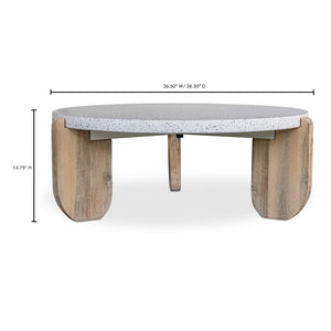   Modern European furniture - Acacia Legged Round Coffee Table - www.oroa.com | Oroa.com