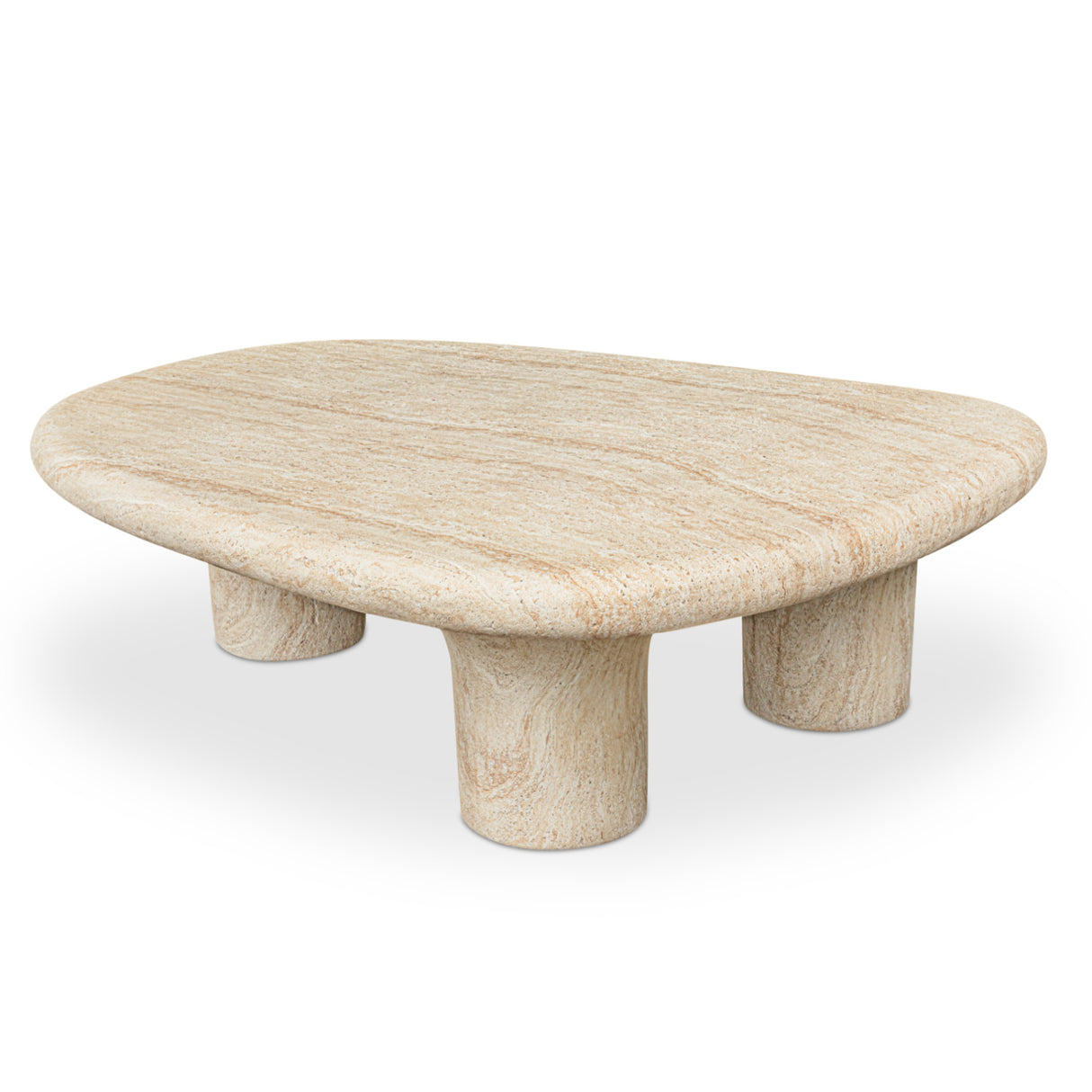   Modern European furniture - Travertine Look Indoor/Outdoor Coffee Table - www.oroa.com | Oroa.com