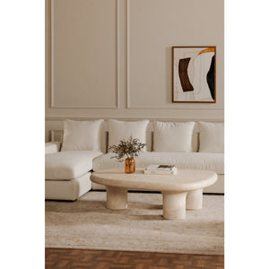   Modern European furniture - Travertine Look Indoor/Outdoor Coffee Table - www.oroa.com | Oroa.com