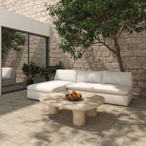   Modern European furniture - Travertine Look Indoor/Outdoor Coffee Table - www.oroa.com | Oroa.com