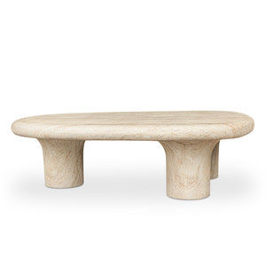   Modern European furniture - Travertine Look Indoor/Outdoor Coffee Table - www.oroa.com | Oroa.com