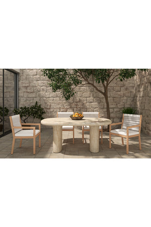   Modern European furniture - Beige Concrete Outdoor Dining Table - www.oroa.com | Oroa.com