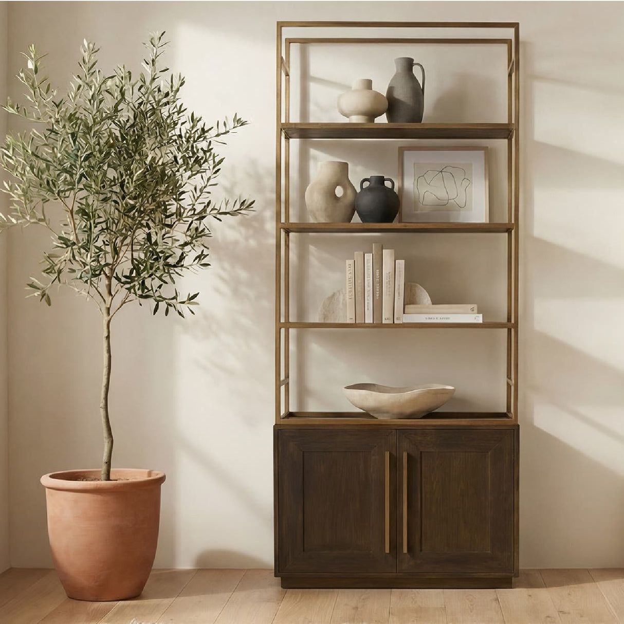   Modern European furniture - Solid Oak 2-Door Bookshelf - www.oroa.com | Oroa.com