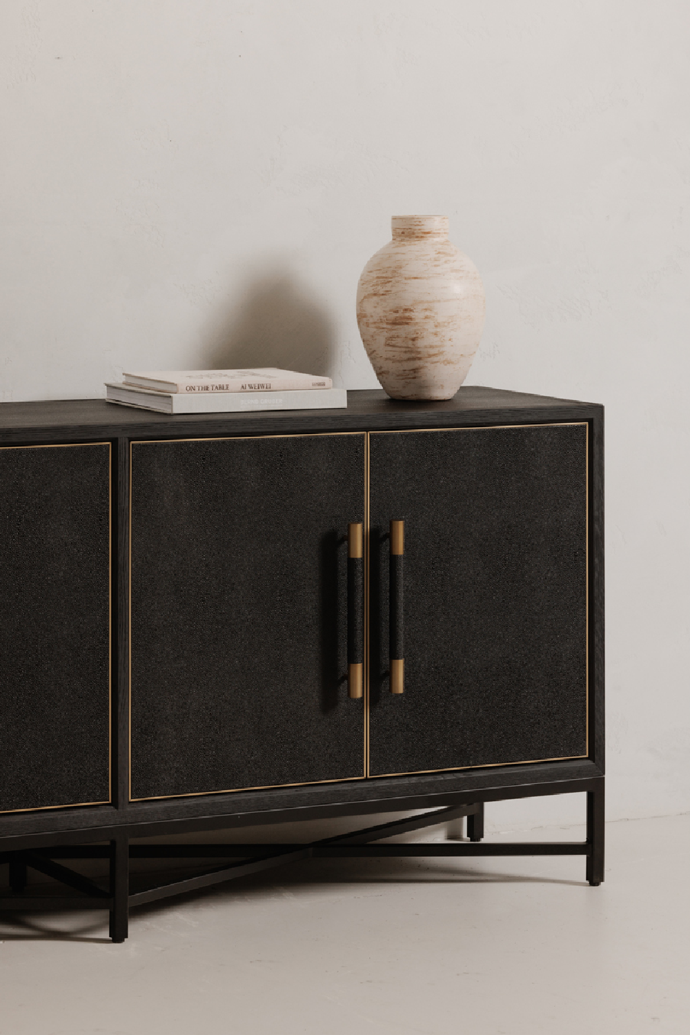   Modern European furniture - Vegan Leather 4-Door Sideboard - www.oroa.com | Oroa.com