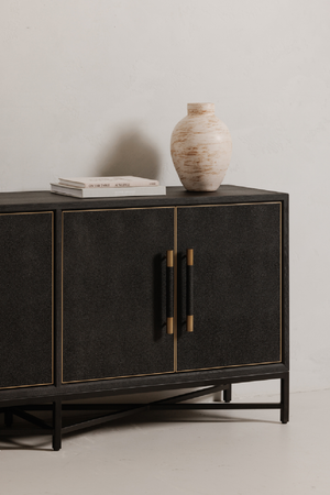   Modern European furniture - Vegan Leather 4-Door Sideboard - www.oroa.com | Oroa.com