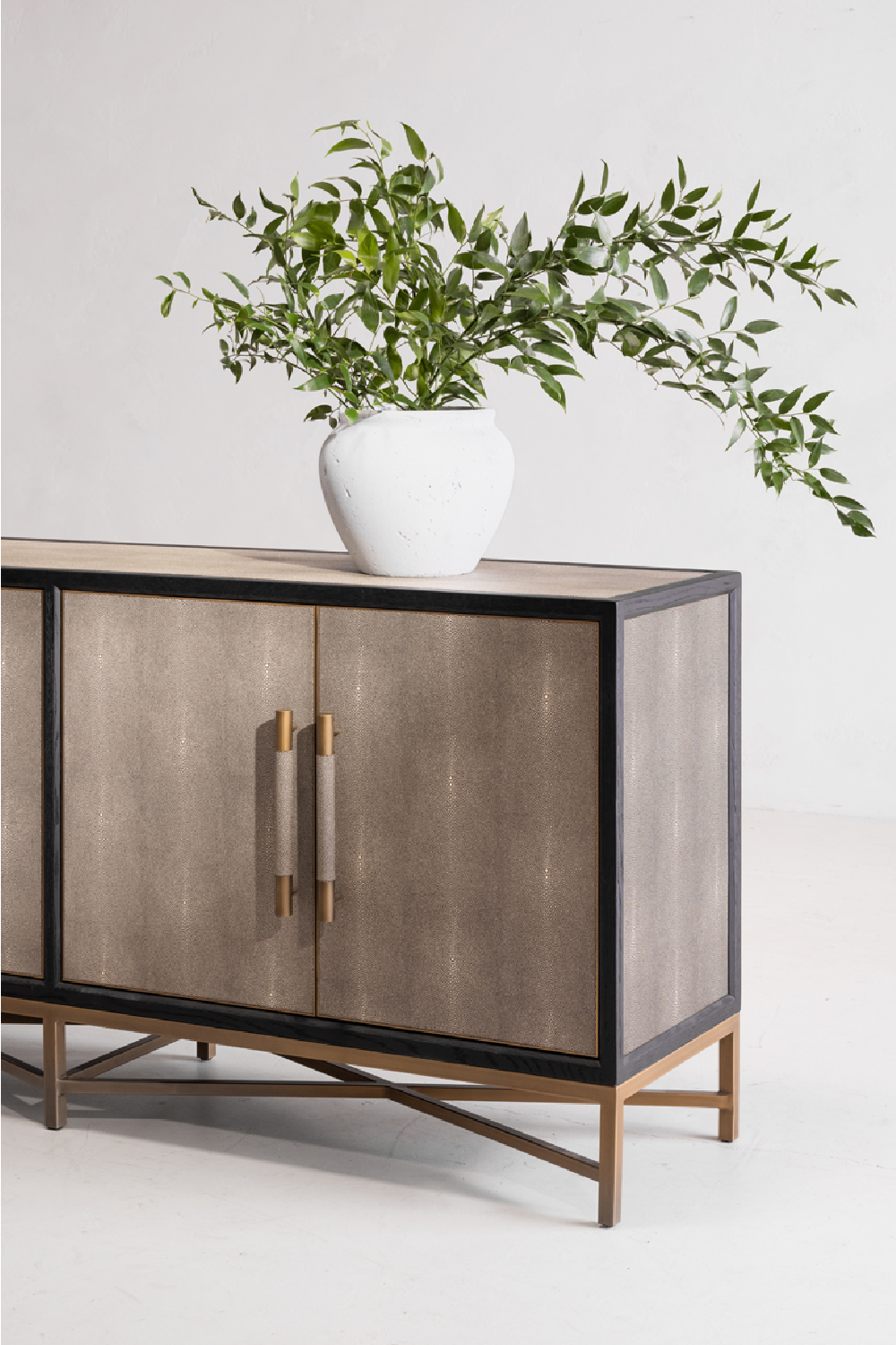   Modern European furniture - Vegan Leather 4-Door Sideboard - www.oroa.com | Oroa.com