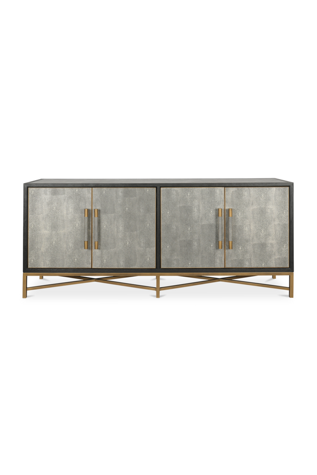 Modern European furniture - Vegan Leather 4-Door Sideboard - www.oroa.com