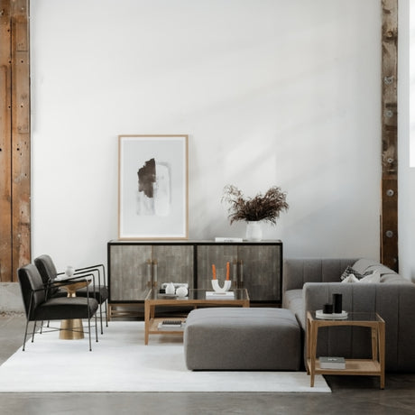   Modern European furniture - Vegan Leather 4-Door Sideboard - www.oroa.com | Oroa.com