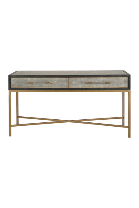   Modern European furniture - Gray Shagreen 2-Drawer Console Table - www.oroa.com | Oroa.com