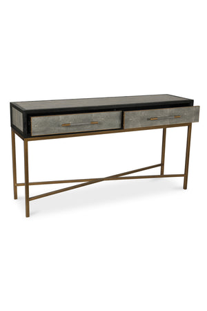   Modern European furniture - Gray Shagreen 2-Drawer Console Table - www.oroa.com | Oroa.com
