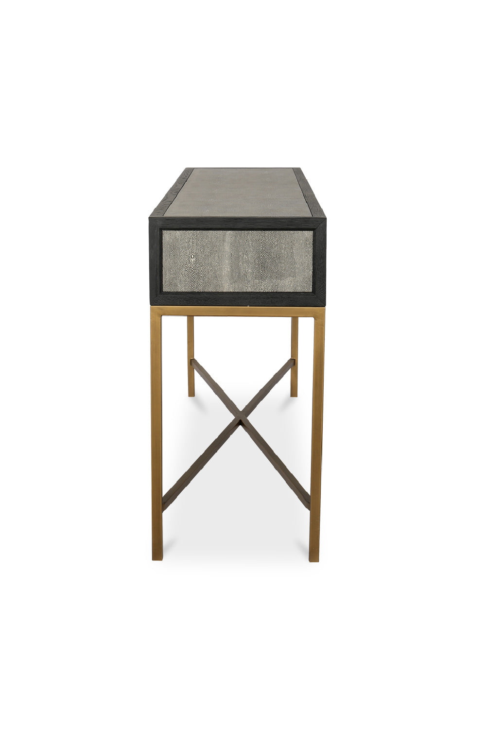   Modern European furniture - Gray Shagreen 2-Drawer Console Table - www.oroa.com | Oroa.com