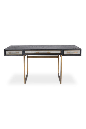   Modern European furniture - Gray Shagreen 2-Drawer Desk - www.oroa.com | Oroa.com