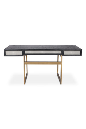   Modern European furniture - Gray Shagreen 2-Drawer Desk - www.oroa.com | Oroa.com