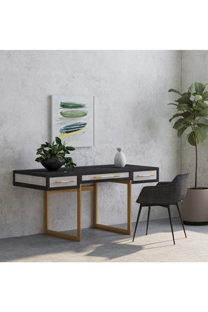   Modern European furniture - Gray Shagreen 2-Drawer Desk - www.oroa.com | Oroa.com