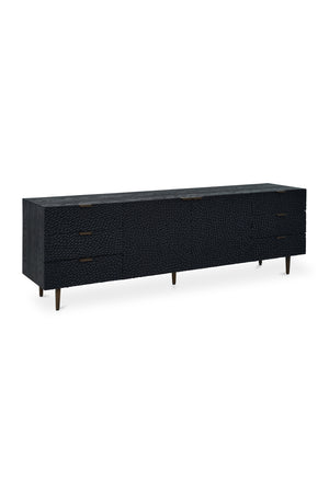  Modern European furniture - Black Relief Carved Sideboard - www.oroa.com | Oroa.com