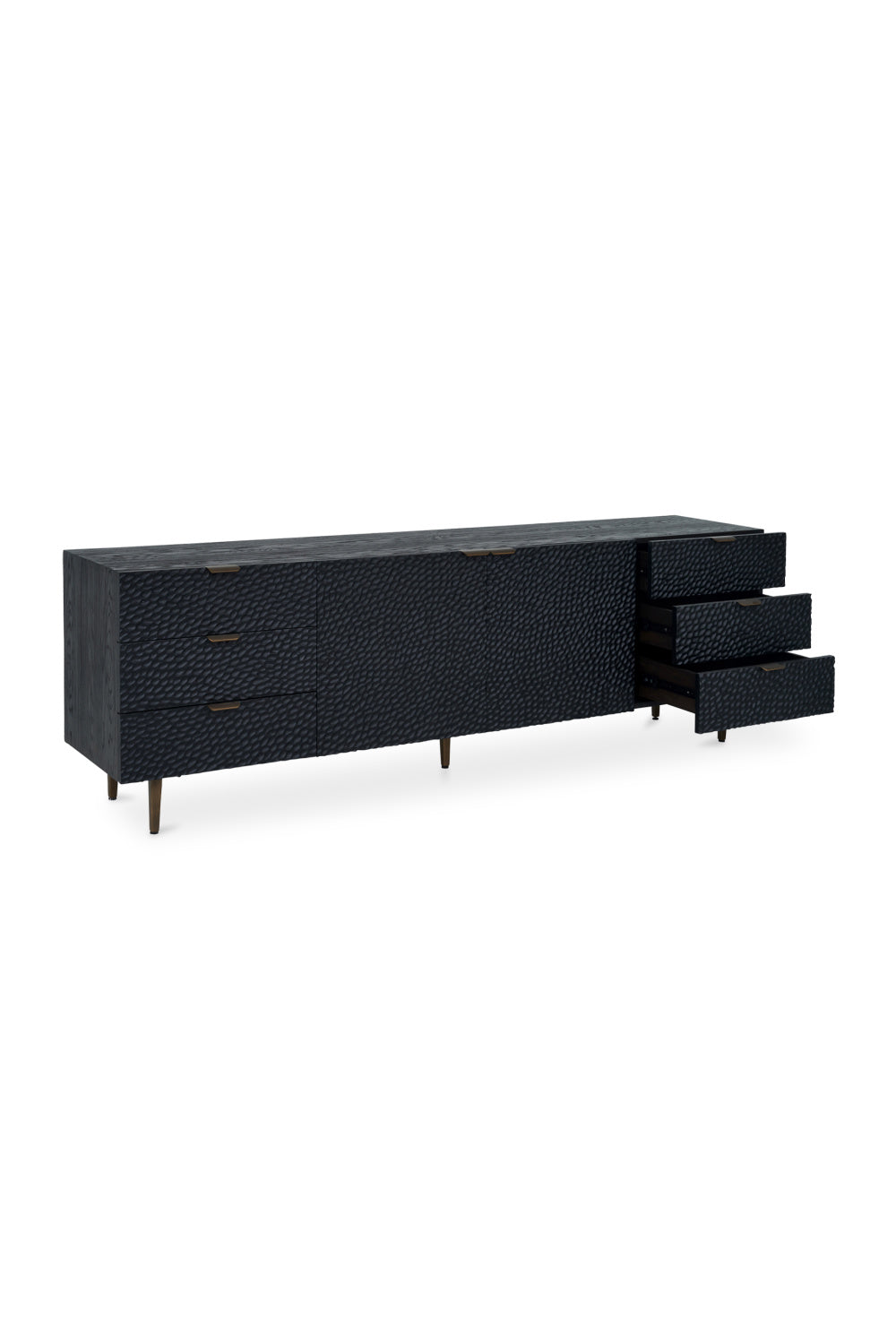   Modern European furniture - Black Relief Carved Sideboard - www.oroa.com | Oroa.com