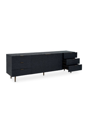   Modern European furniture - Black Relief Carved Sideboard - www.oroa.com | Oroa.com