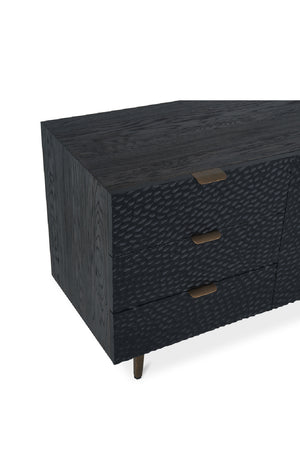   Modern European furniture - Black Relief Carved Sideboard - www.oroa.com | Oroa.com