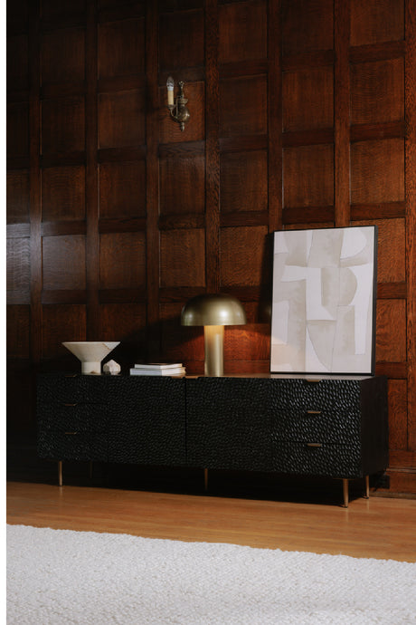   Modern European furniture - Black Relief Carved Sideboard - www.oroa.com | Oroa.com
