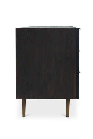   Modern European furniture - Black Relief Carved Sideboard - www.oroa.com | Oroa.com