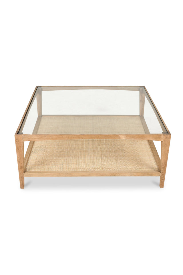 Modern European furniture - Glass & Cane Coffee Table - www.oroa.com