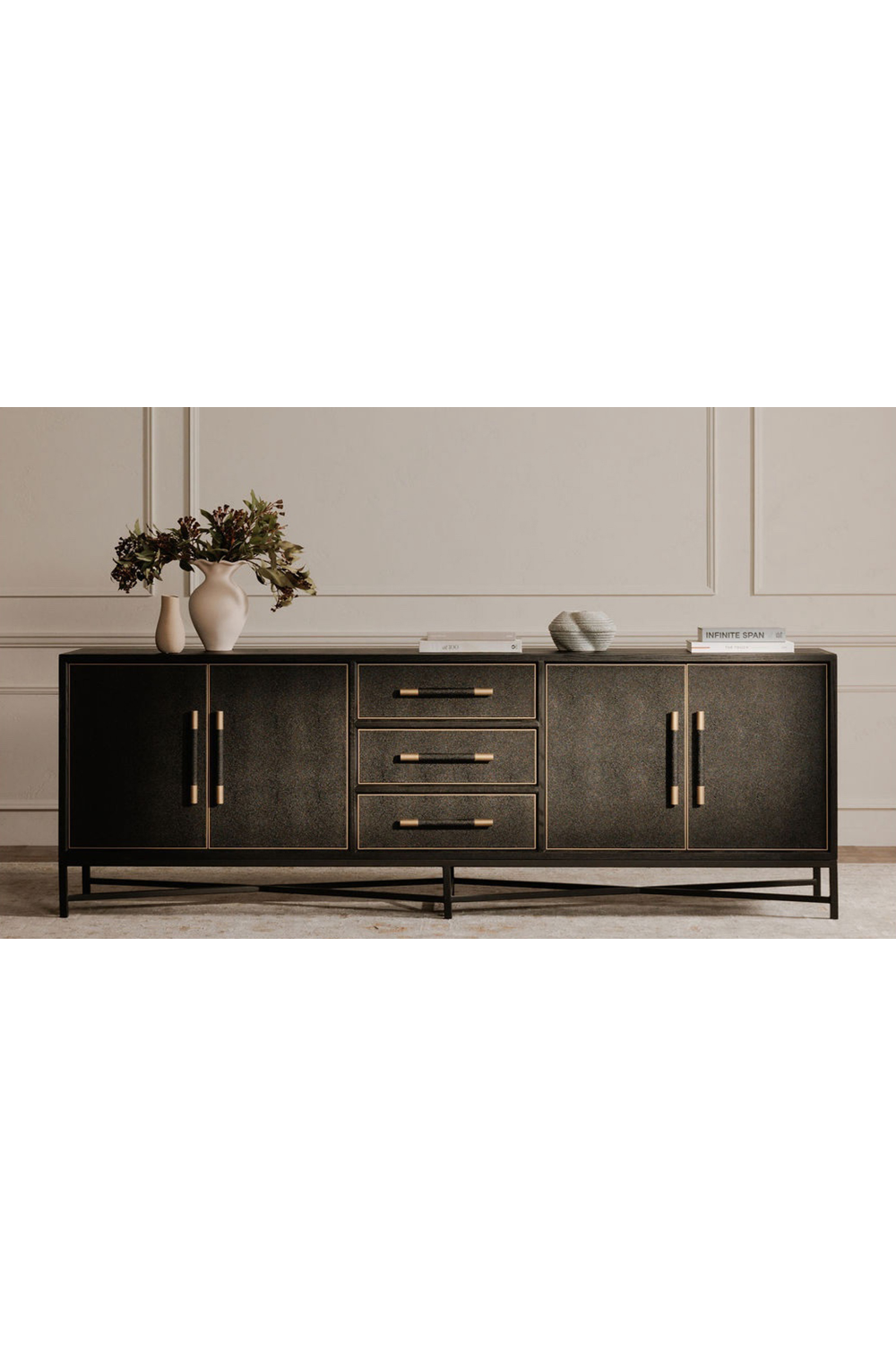   Modern European furniture - Vegan Leather 4-Door Sideboard - www.oroa.com | Oroa.com