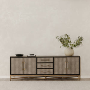   Modern European furniture - Vegan Leather 4-Door Sideboard - www.oroa.com | Oroa.com