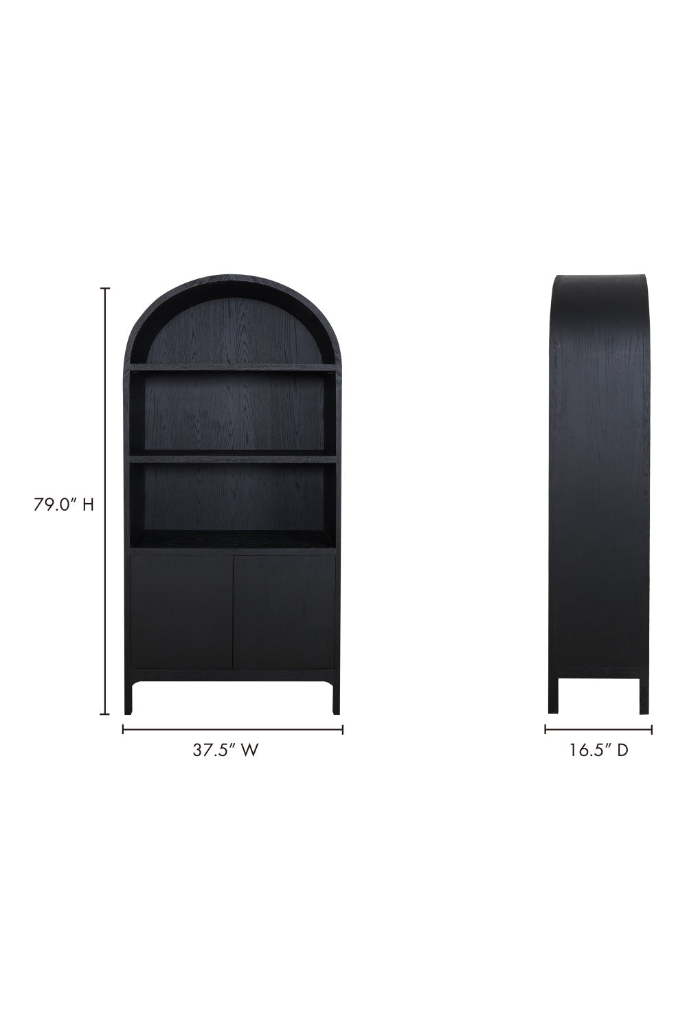   Modern European furniture - Black Oak Arched Cabinet - www.oroa.com | Oroa.com